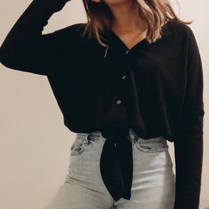 URBAN FRONT TIE SWEATER DUPE